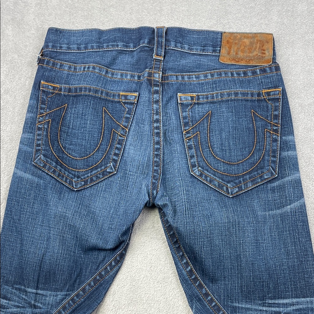 True Religion 34x33 Men's Blue‎ Jeans 112790 Made in USA Y2K Vintage RARE